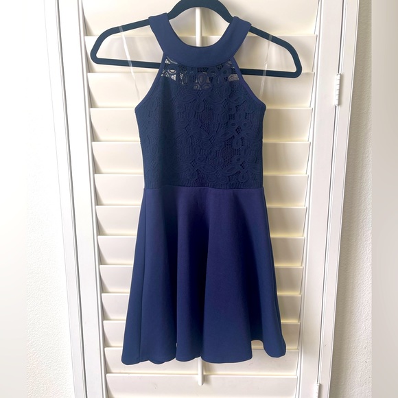 hollister homecoming dresses Dark Green Embroidered A-line Short Homecoming Dress – Ohmollydress main image 1